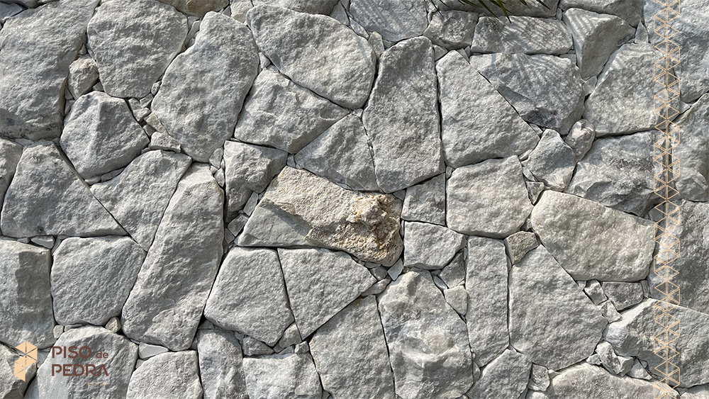 textura de revestimento de pedra branca