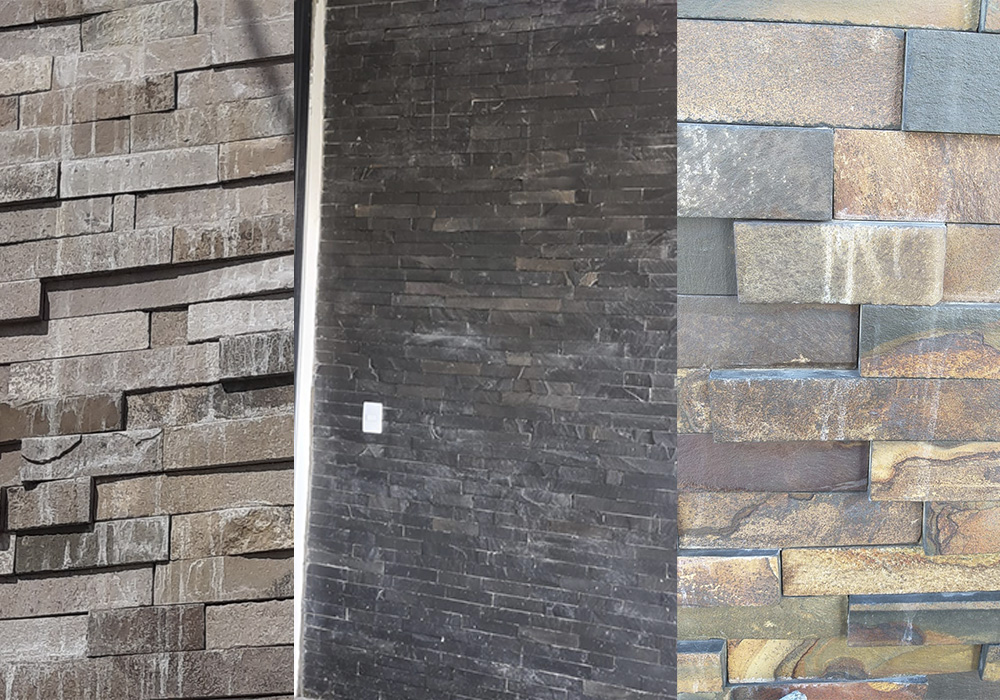 faux exterior pared cubriendo azulejos de piedra artificial paneles de  revestimiento de pared externa